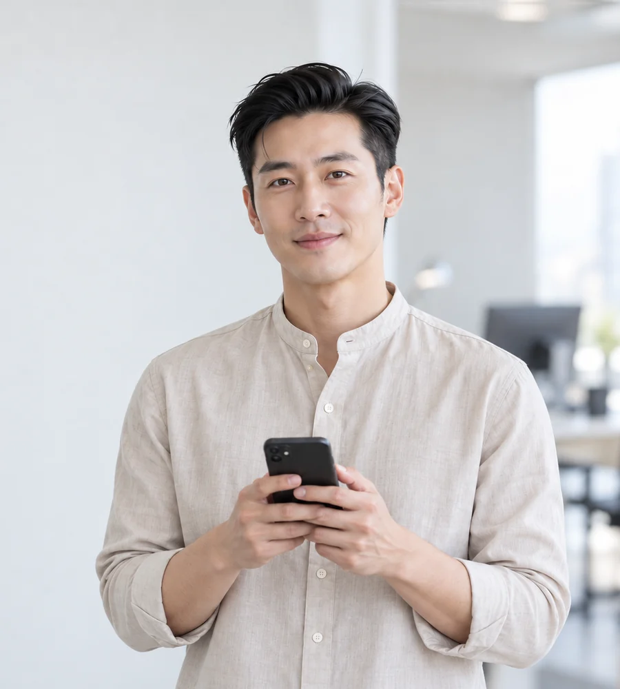 부산 개인돈 일수 상담을 휴대전화로 안내받는 고객